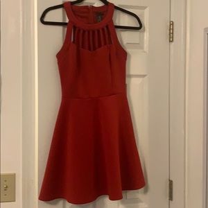 Short red juniors dress